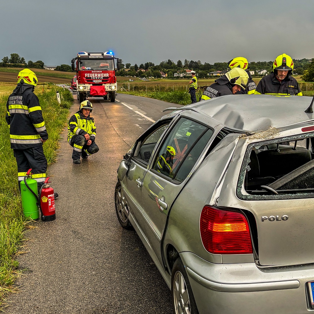 Verkehrsunfall (T1) auf L3107 Richtung Wolkersdorf